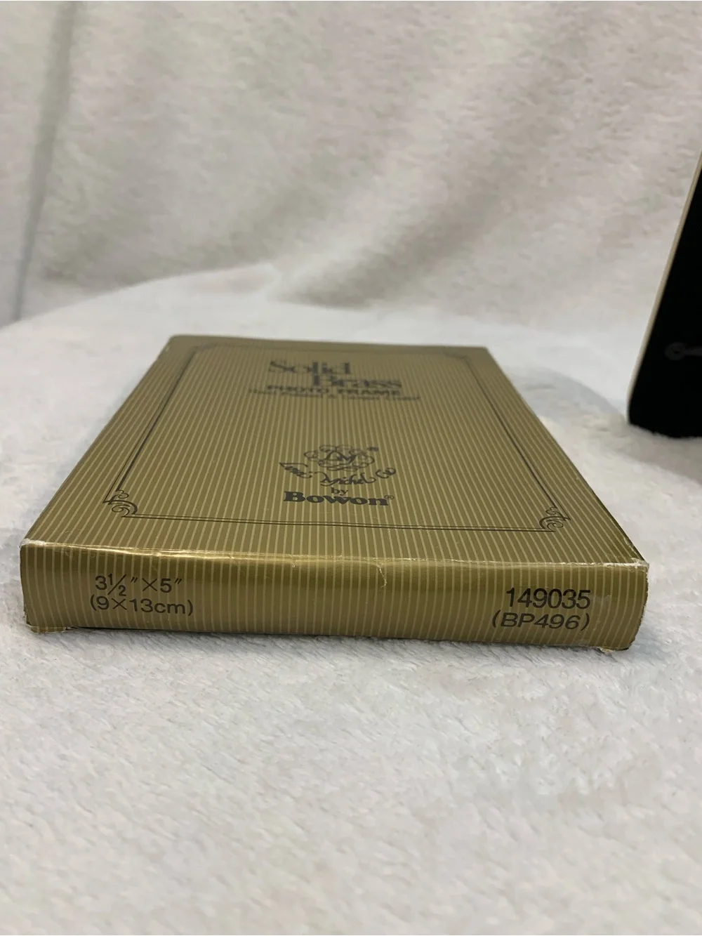 Boson Solid Brass 3.5x5 Gold Polished Frame Tarnished Resistant Never Used w Box